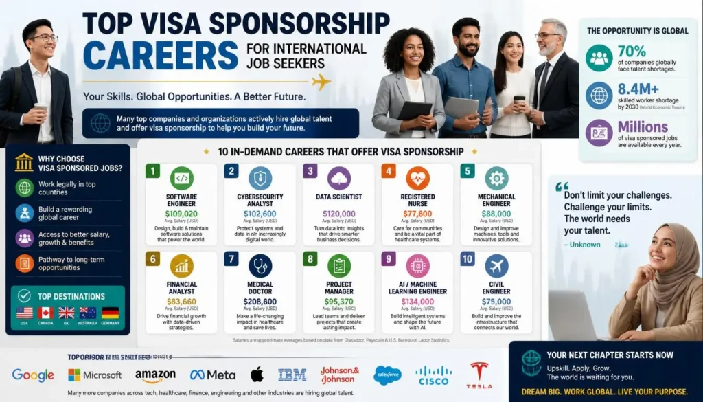 Top Visa Sponsorship Careers for International Job Seekers