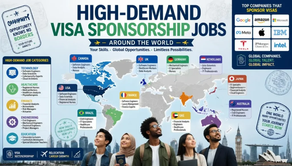 High-Demand Visa Sponsorship Jobs Around the World
